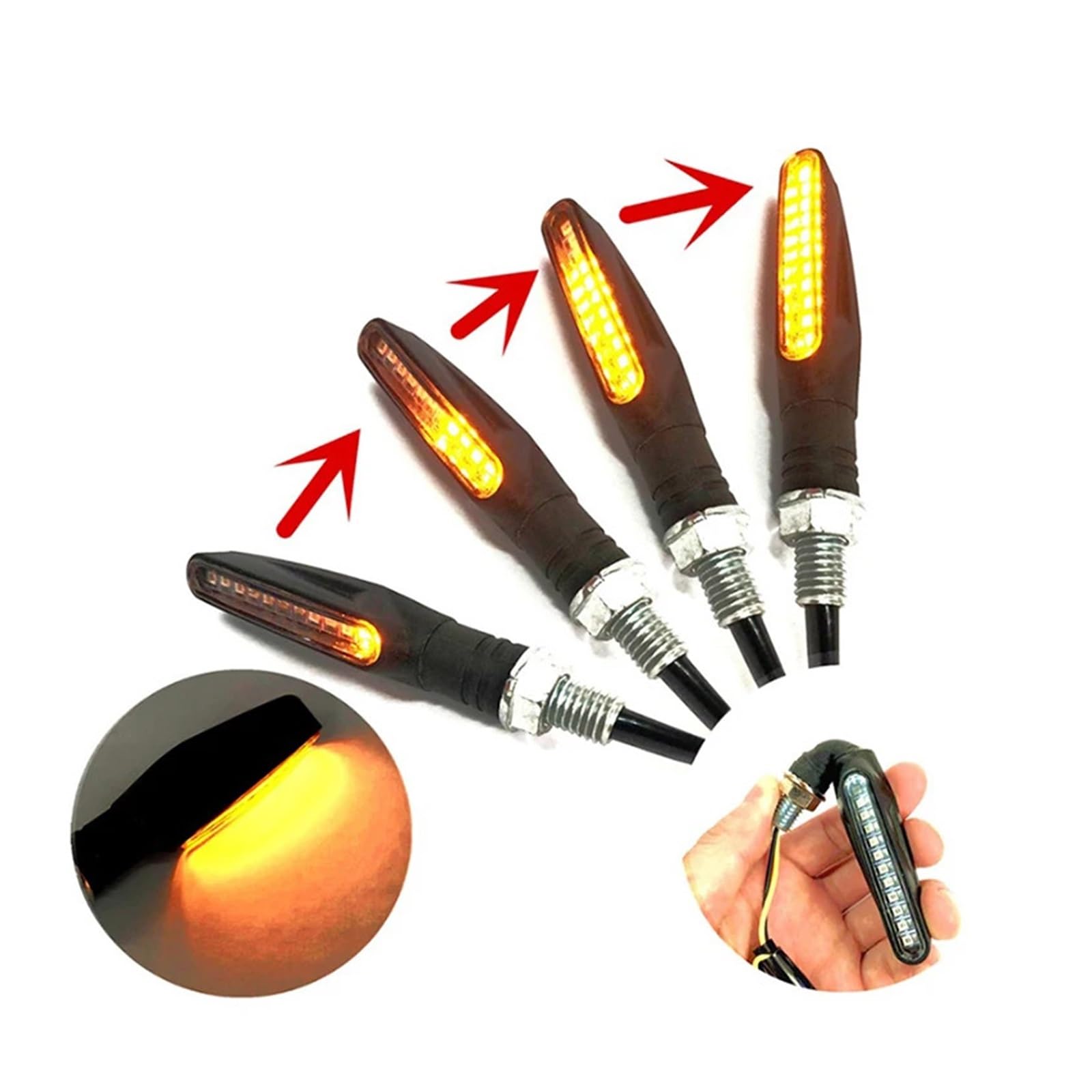Luz Intermitente para Motocicleta 2835SMD, 12 V, 12 LED, para Tuning De Motocicletas Garupa Virago 535, Homologada. Luces indicadoras Motocicleta