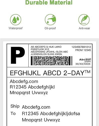 Miniatura 3 de Soporte para etiquetas, soporte térmico Nelko para rollos y etiquetas plegadas en abanico, etiquetas térmicas de 4 x 6 pulgadas, etiqueta térmica