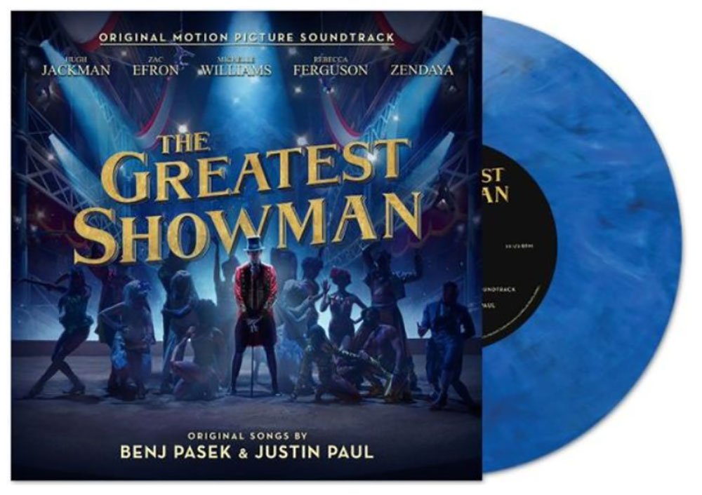 The Greatest Showman-various artists Exclusive Blue Black and White Mixed Vinyl LP