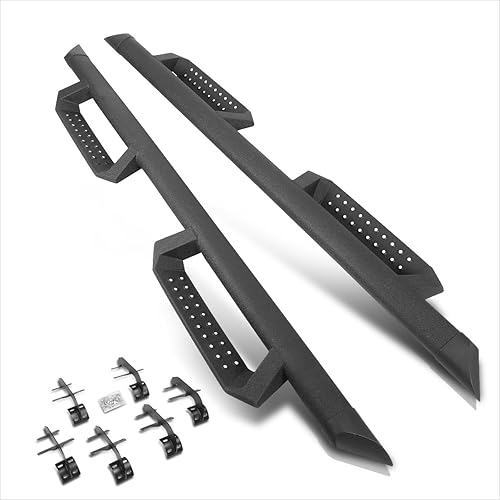 PM PERFORMOTOR Estribo Nerf de acero inoxidable con recubrimiento en polvo de 3 pulgadas compatible con 2017-2022 F250 F350 SD Crew Cab, PM-RNB-8141 disponible en Yaxa Mexico