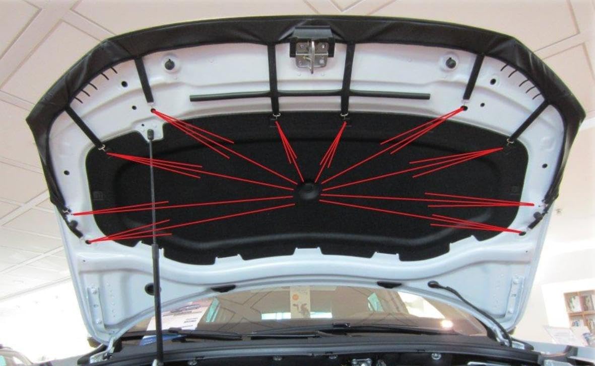 Hood Bra Front End Nose Mask Compatible with Volkswagen VW Tiguan 2016-2023 Bonnet Bra STONEGUARD Protector Tuning