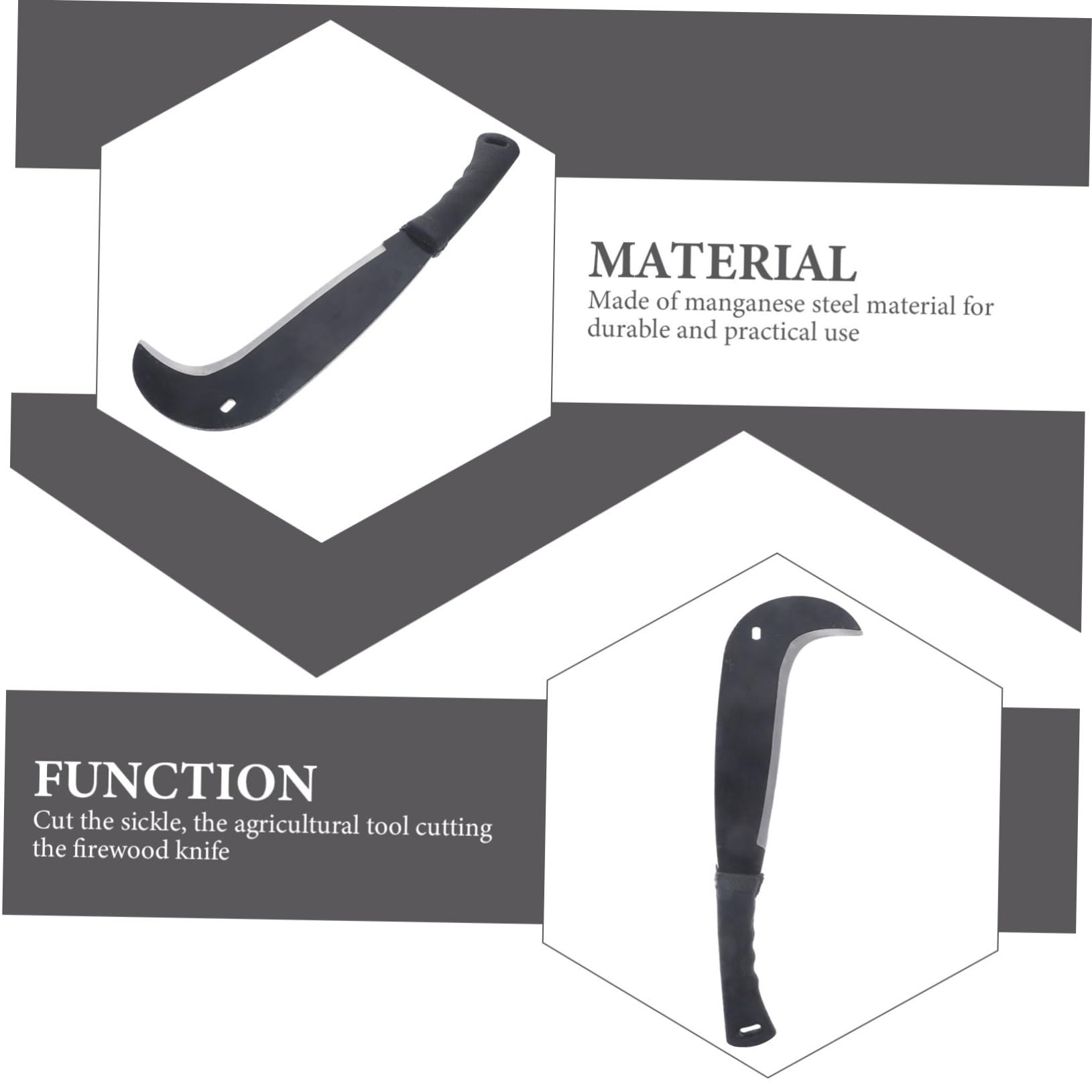 Operitacx Heavy Duty Mowing Scythe Grass Cutter Harvest Tool Weeding Knife Multifunctional Garden Tool