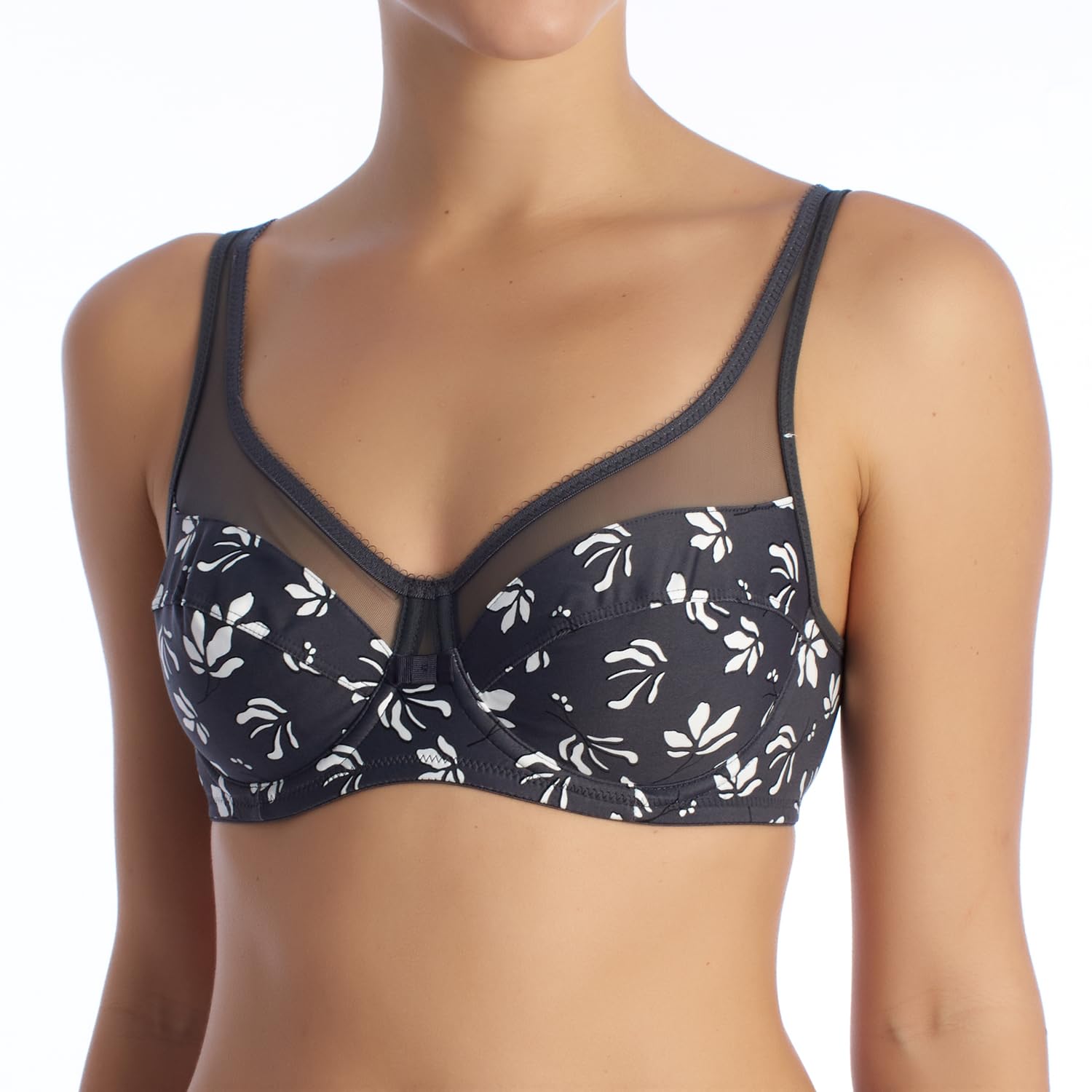 DIM Women - Generous Classic Bra x1 | Perfect Support for Bigger Cups | Thick Stretch Microfibre | U-Back and Wide Straps | Modern Look and Absolute Comfort