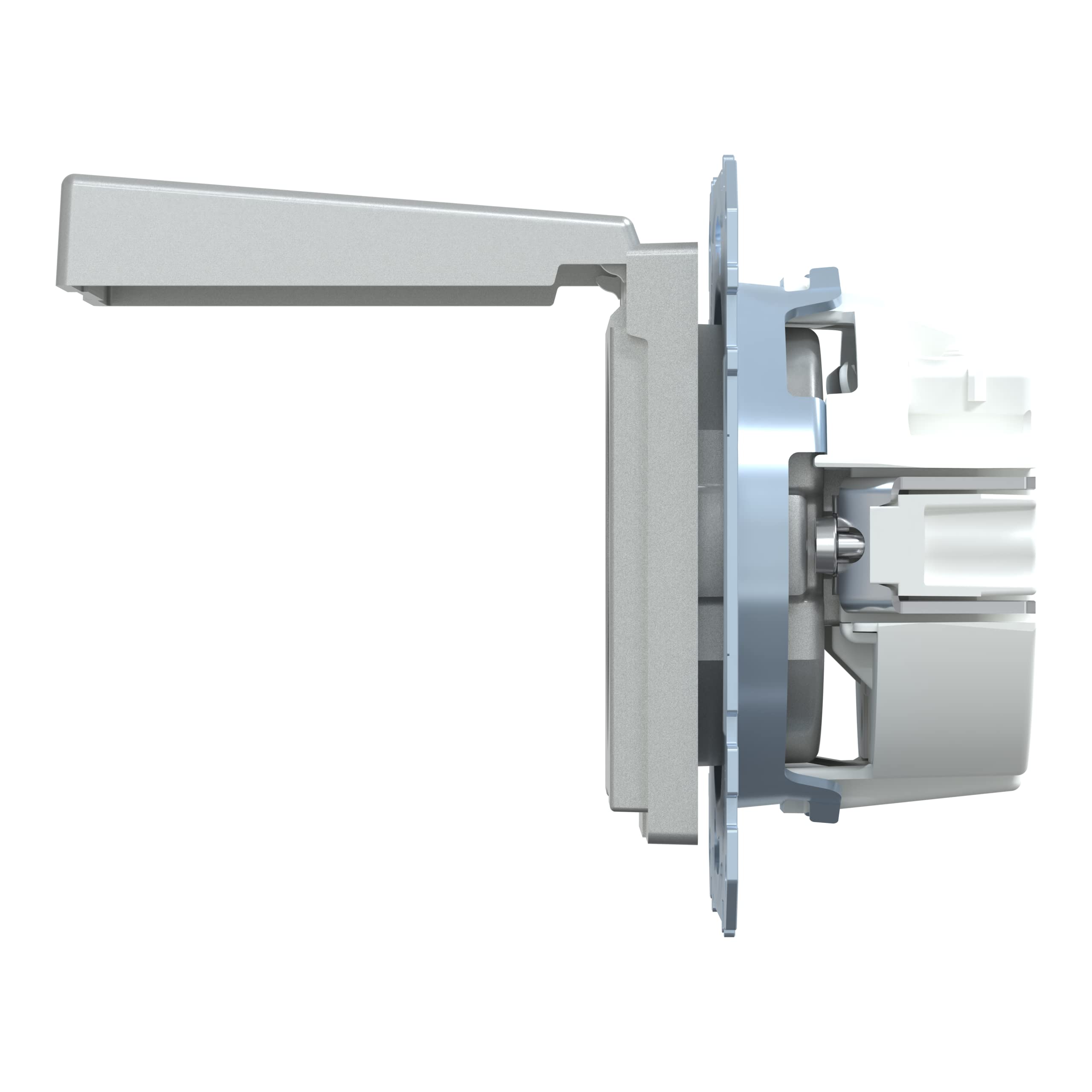 Merten MEG2310-7214 BRS SCHUKO Socket con tapa abatible, terminales enchufables, antracita, AQUADESIGN