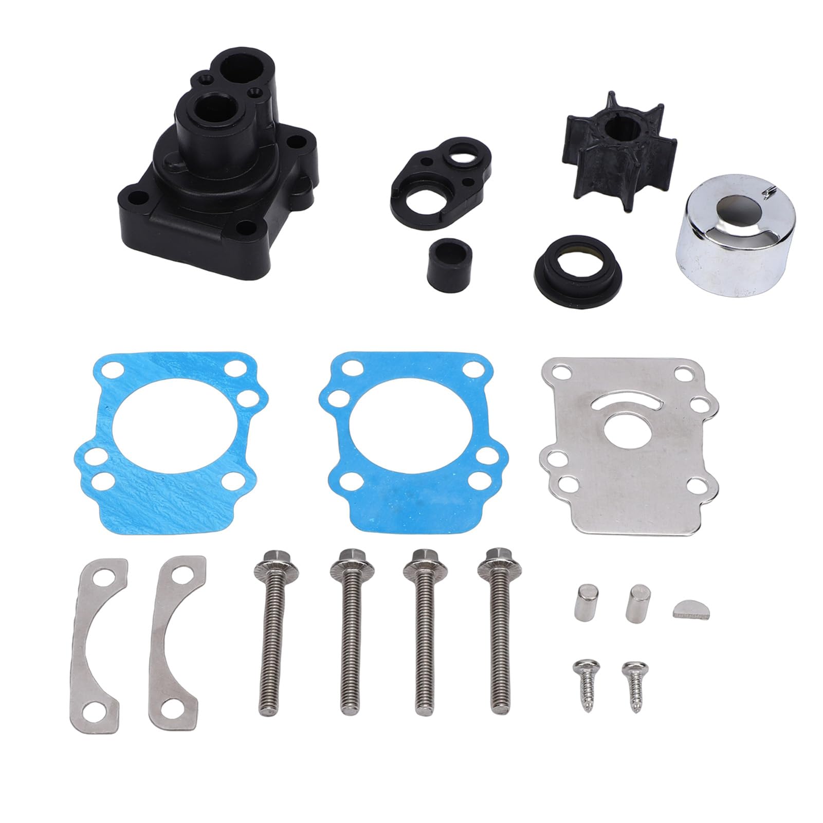 CHICIRIS Kit di Riparazione della Girante della Pompa Dell'acqua, 682 W0078 00 00 di Ricambio per Motore Fuoribordo da 9,9 a 15 CV, con Guarnizione di Lunga Durata, per Parti del Motore