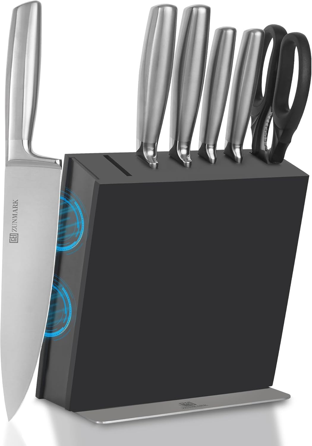7Pcs Knife Block Set Sliver
