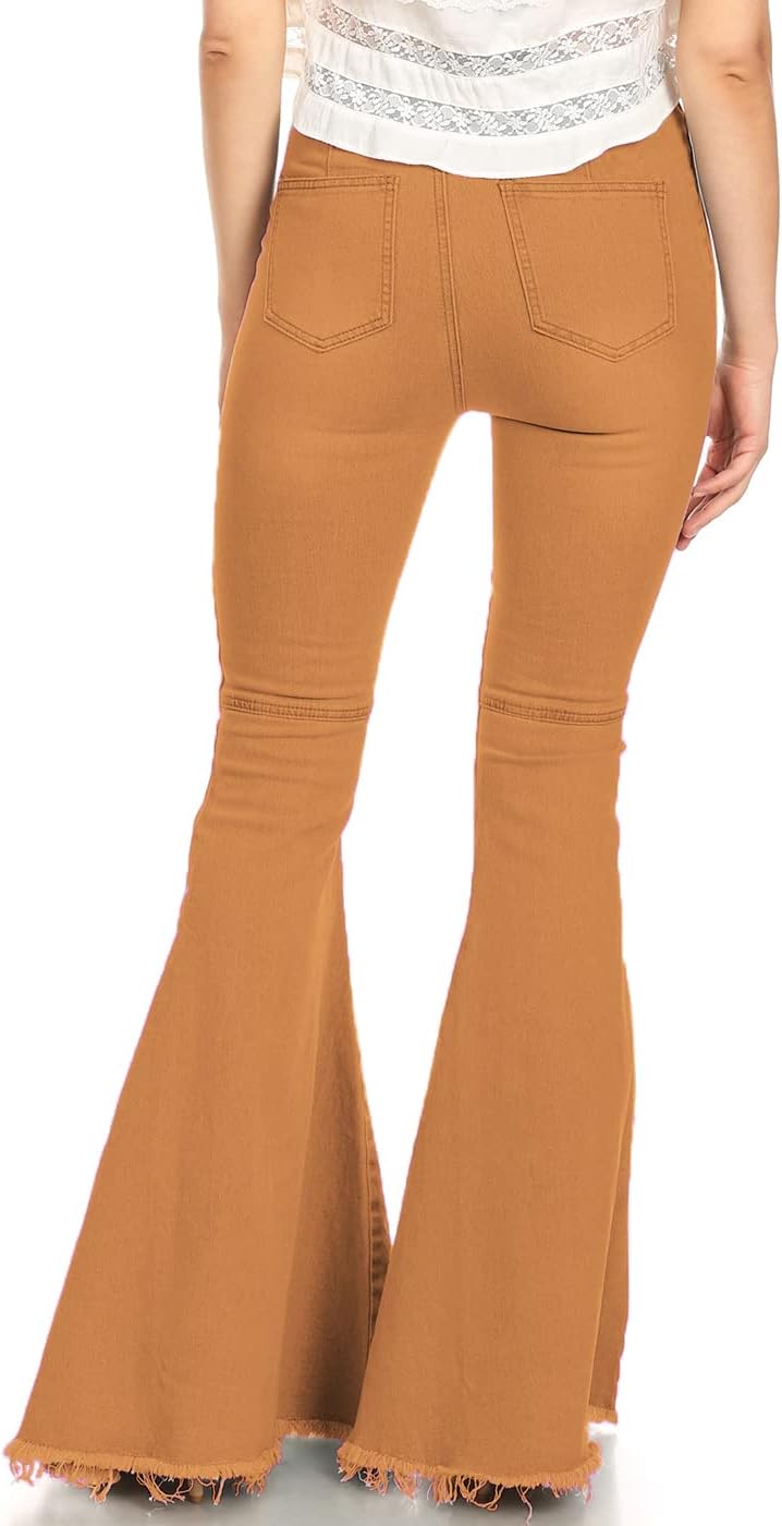 Anna-Kaci Women's Fashion High Waist Long Denim Bell Bottom Jeans Flared Pants - Image 3