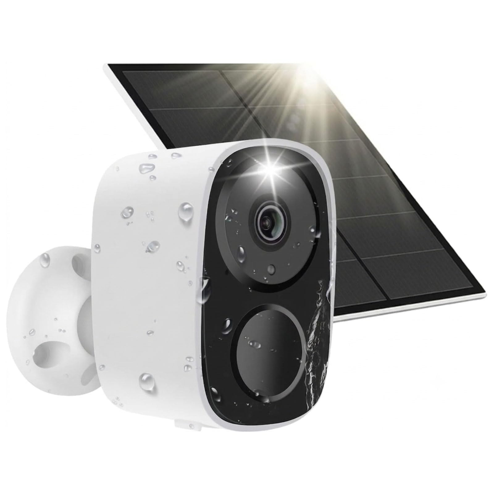 Nuwo 4G LTE Telecamera Wi-Fi Esterno 2K 3MP con Batteria 5000mAh | Videocamera Sorveglianza con Pannello Solare | Visione Notturna a Colori | Rilevamento del Movimento | Audio Bidirezionale | IP66