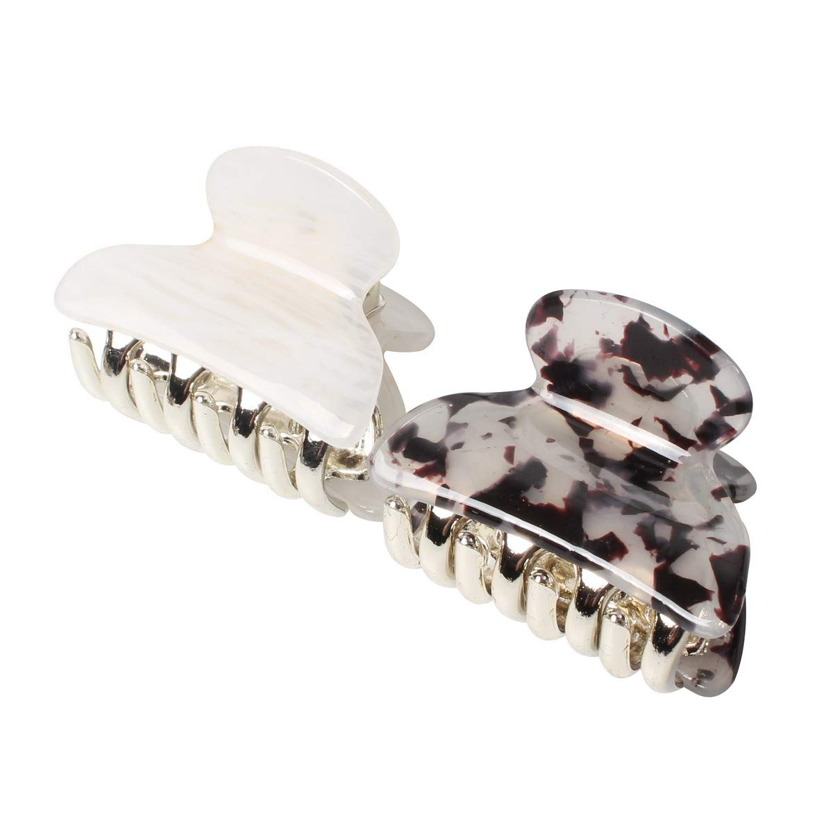 1.57 inch Small Acrylic Hair Claw Clips for Girls and Women Marbling Hair Clips,Plastic No-Slip Grip Jaw Hair Clip Hair Jaw Clamp,Pack of 12 - Image 6