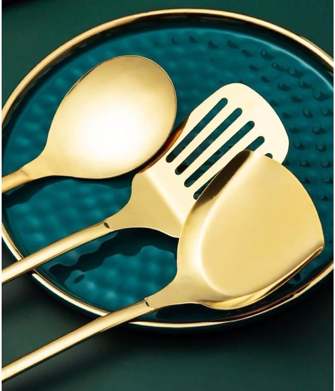 304 Stainless Steel Cooking Spatulas Spoons 7 Pieces Sets Cooking Utensils Draining Spoons Ceramic Gadgets