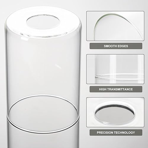 Miniatura 4 de Pantalla de cristal transparente, pantalla de cristal cilíndrica, pantalla de repuesto para accesorios de iluminación, ventiladores de techo,