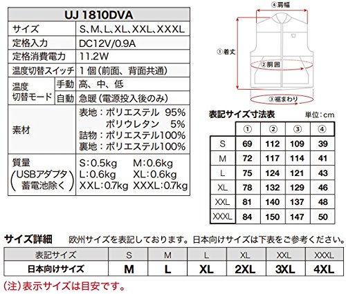 Amazon.co.jp: HiKOKI(ハイコーキ) コードレスウォームベスト XL