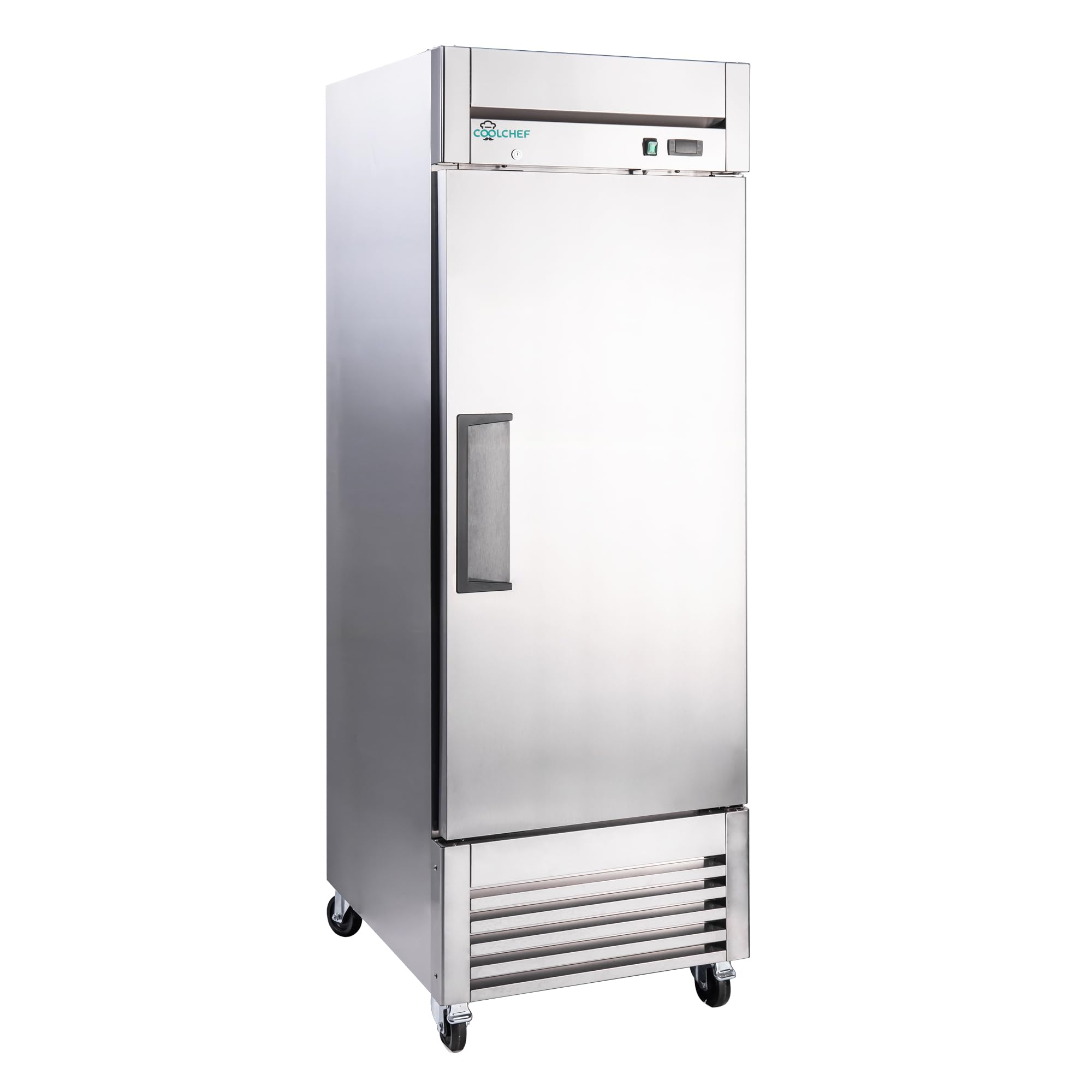 27" Commercial Freezer, 21 Cu.Ft Upright Reach-in Freezer with 1 Solid Doors, -8℉~0℉, Stainless Steel Interior &amp; Exterior, Fan Cooling for Restaurants, Bars &amp; Supermarkets, ETL and DOE Approved