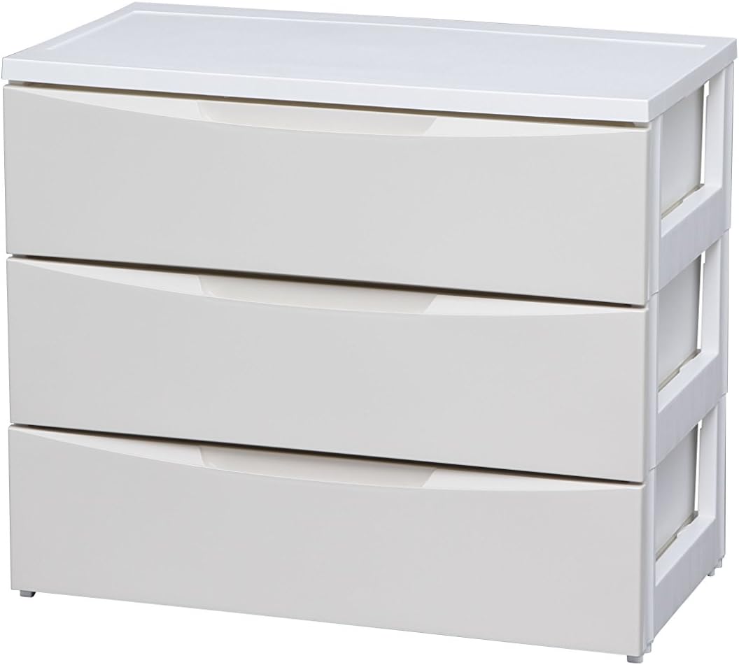 ニトリ ホワイト ハイチェスト 6段 鏡面仕上げ 星！ニトリ／洋服