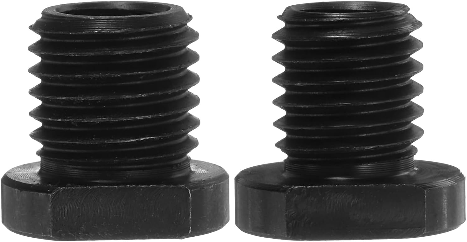 HARFINGTON 2pcs M10 Female to M14/M16 Male Adapter Polisher Adaptor Connecting Angle Grinder Attachment Thread Adapter Conversion Tool for Diamond Core Bit Polishing Pad Wheel, Black