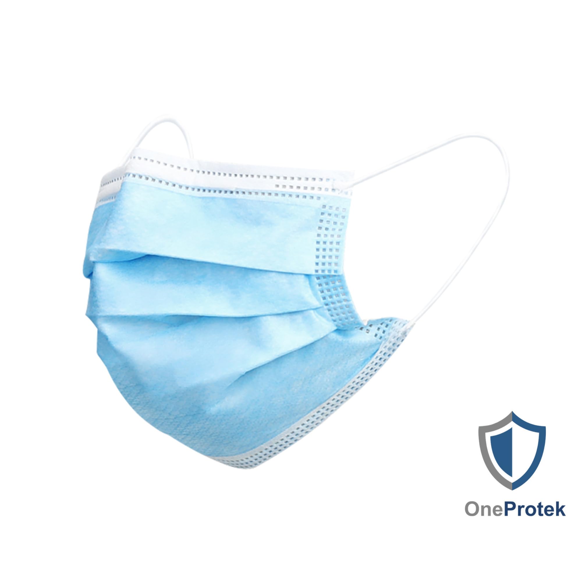 Lot x2000 Masque chirurgical jetable OneProtek - 3 Couches Type 2R IIR Médical - Certifiés CE EN14683 - Confortables et élastiques résistants - 40 boîtes de 50 Masques