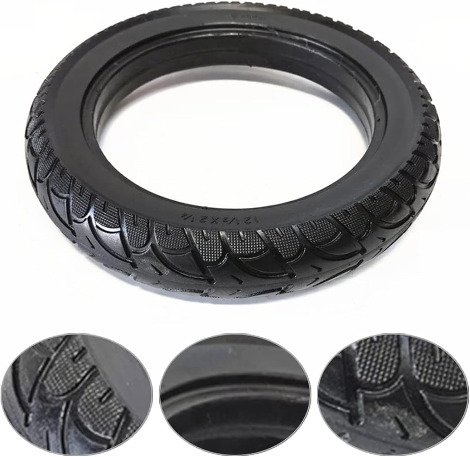 2Pcs 12 Inch Scooter Wheel Solid Tires 12 1/2x2 1/4(57-203) For Bike, Durable And Reliable Replacement Wheels For Electric Scooters And Bikes