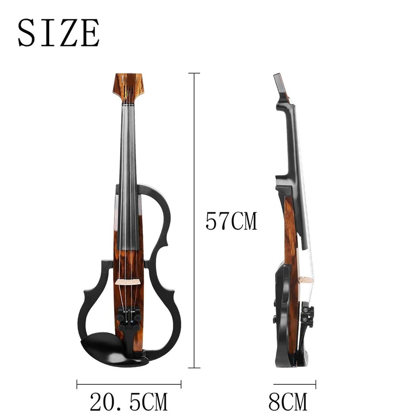Violino Elettrico 4/4 Professionale Parte In Fibra Di Carbonio Compresi Gli Accessori Semplice Strumento A Corde. Violino