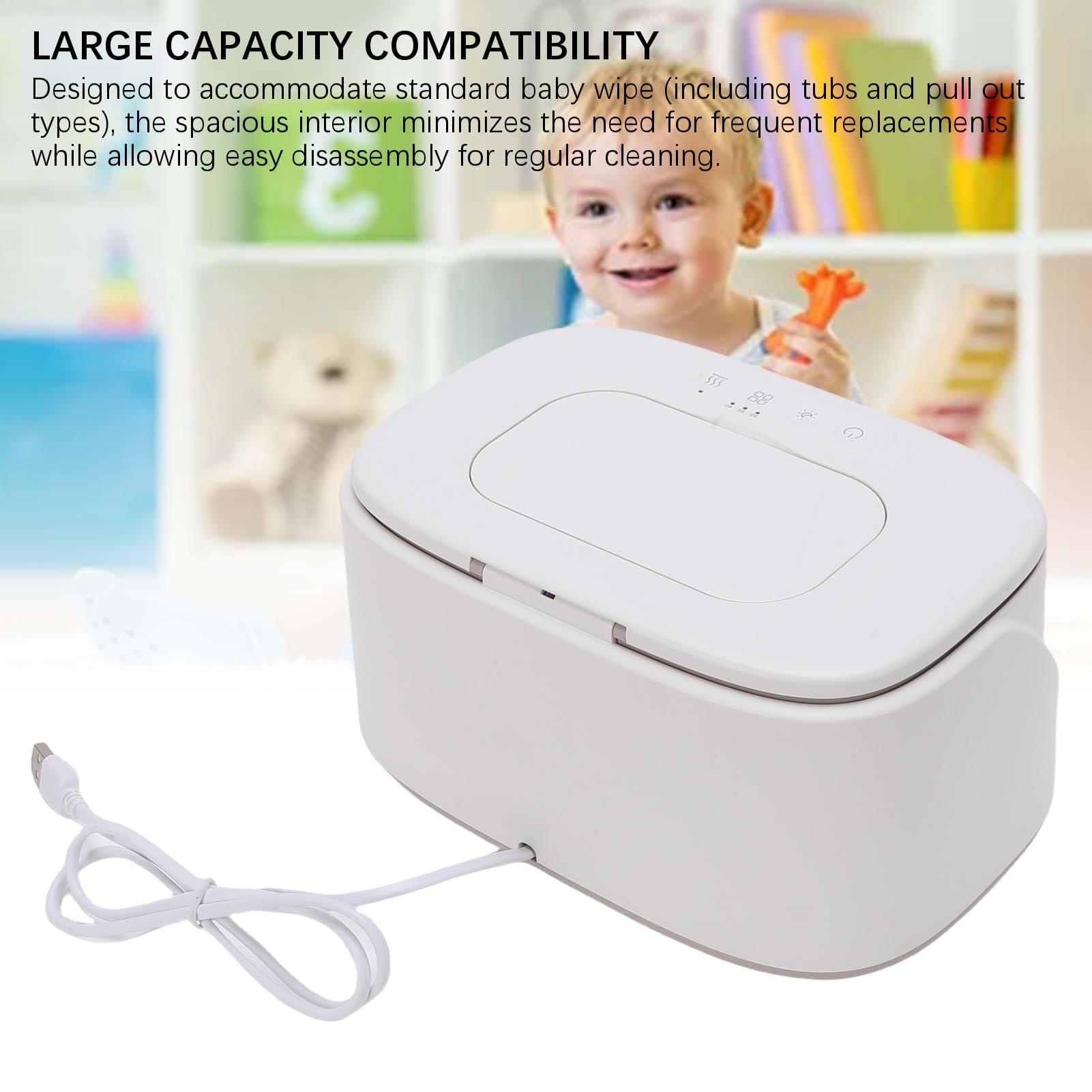 FTVOGUE Chauffe-lingettes pour bébé, Chauffe-lingettes Humides en PP et Distributeur, pour Couches pour bébé de Grande capacité 10 W avec Veilleuse, 11 X 14 X 22 Cm pour les Soins de la Chambre de