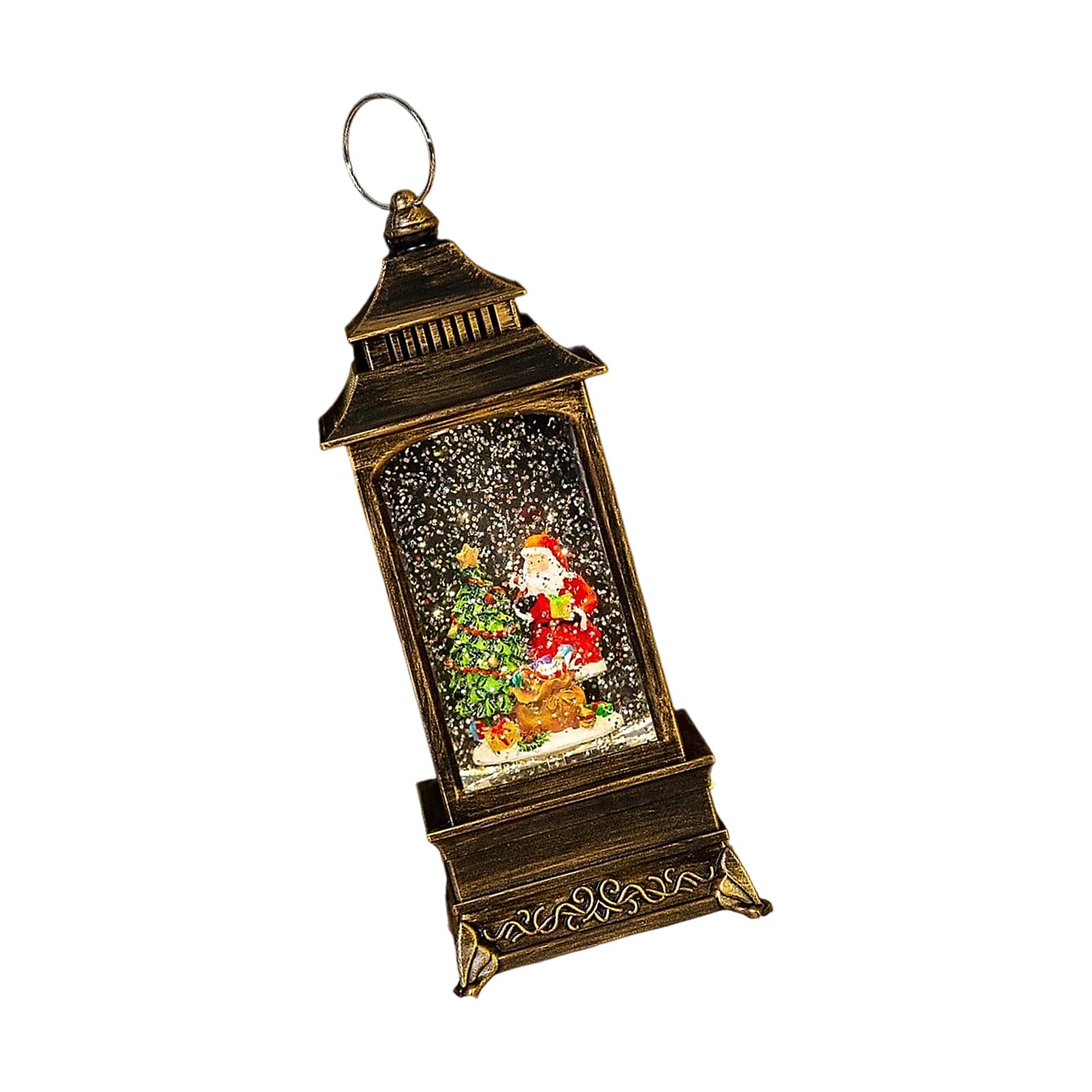 Palla di neve natalizia con musica e struttura sicura in PVC, display a batteria, luce notturna, palle di neve natalizie, decorazione da tavolo