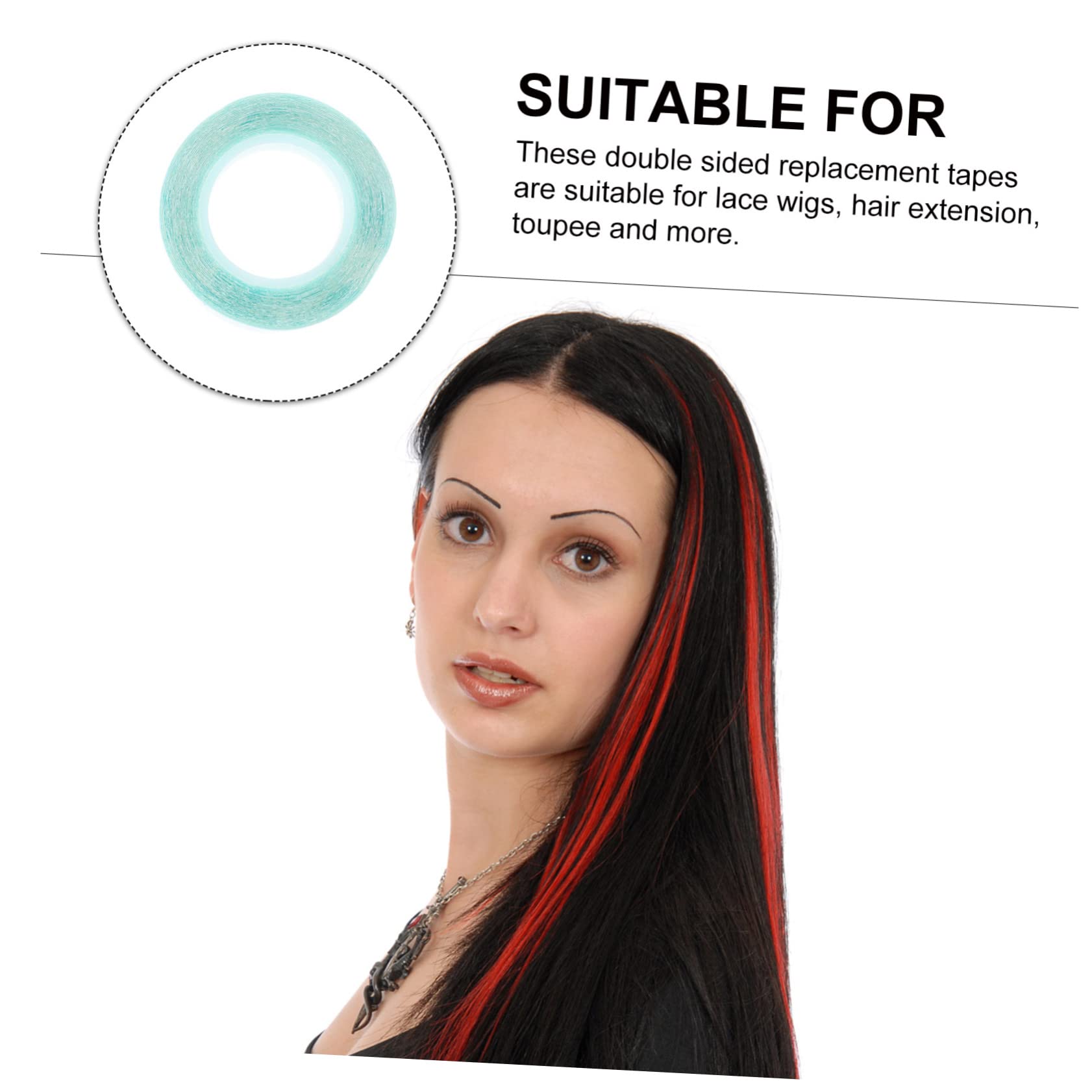 WOFASHPURET Practical Hair Extension Tape Double-sided 4 Rolls No Trace for Lace Wigs Human Hair Extensions