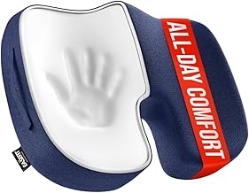 Coccyx Cushion for Tailbone, Orthopedic, Sciatica & Lower Back Pain Relief | Ergonomic Support for Work from Home, Office Chair, Car, & Wheelchair | Removable Washable Cover | Blue (Made in India)