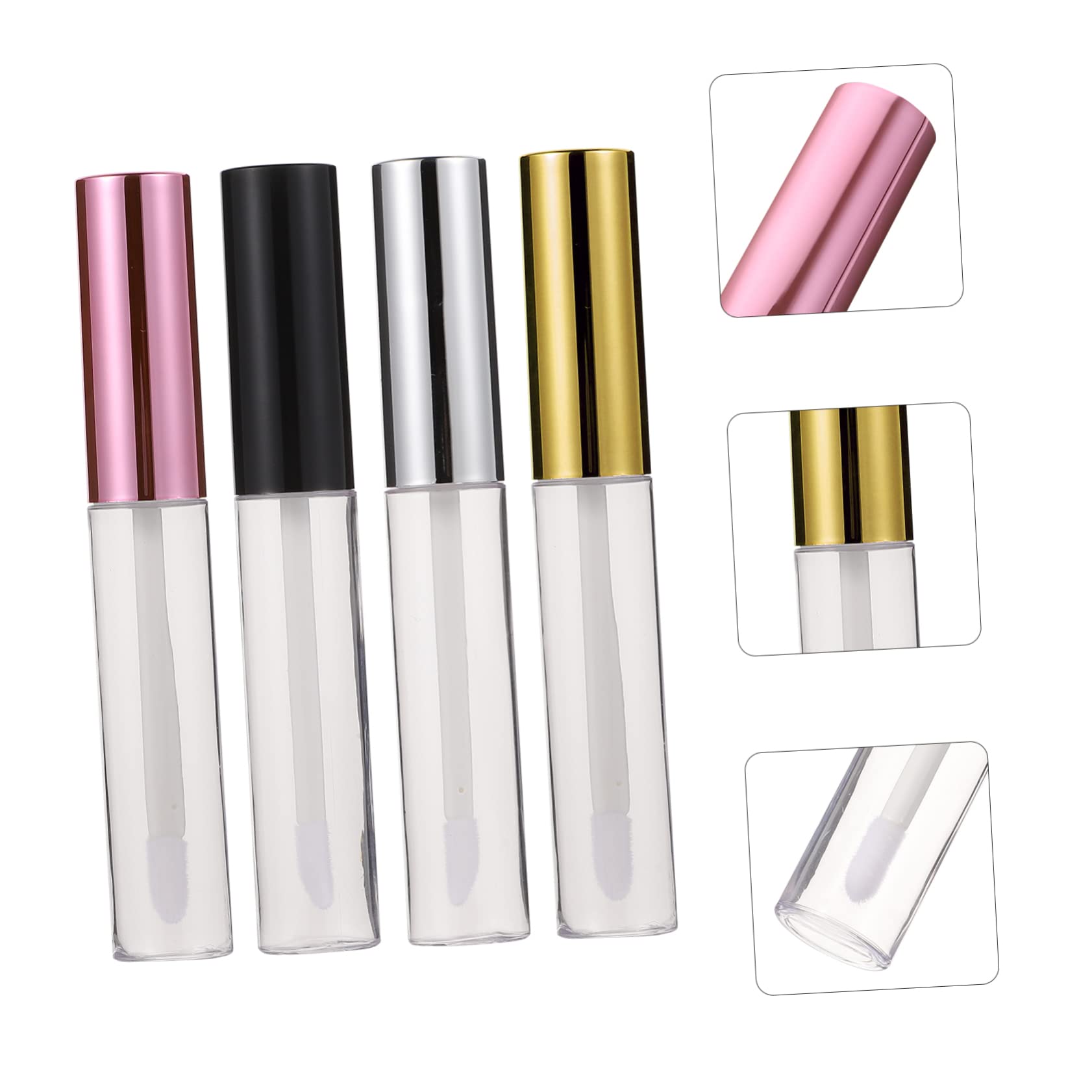 Tubo per Lucidalabbra 10ml in Abs, Set da 40 Pezzi | Testina a Pennello, Ricaricabile e Anti-perdita, per Lip Balm e Cosmetici Fai da Te