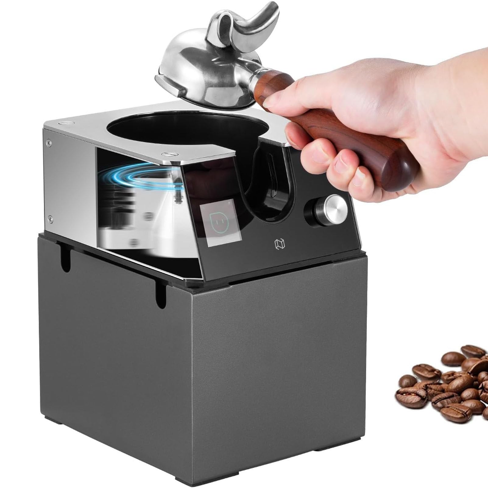 Piomue Multicolor Automatic Espresso Portafilter Cleaner With 3 Types Of Brush Heads, Safe And Easy For Home And Commercial Use,58Mm Portafilter, Essential For Coffee Brew Quality 220V