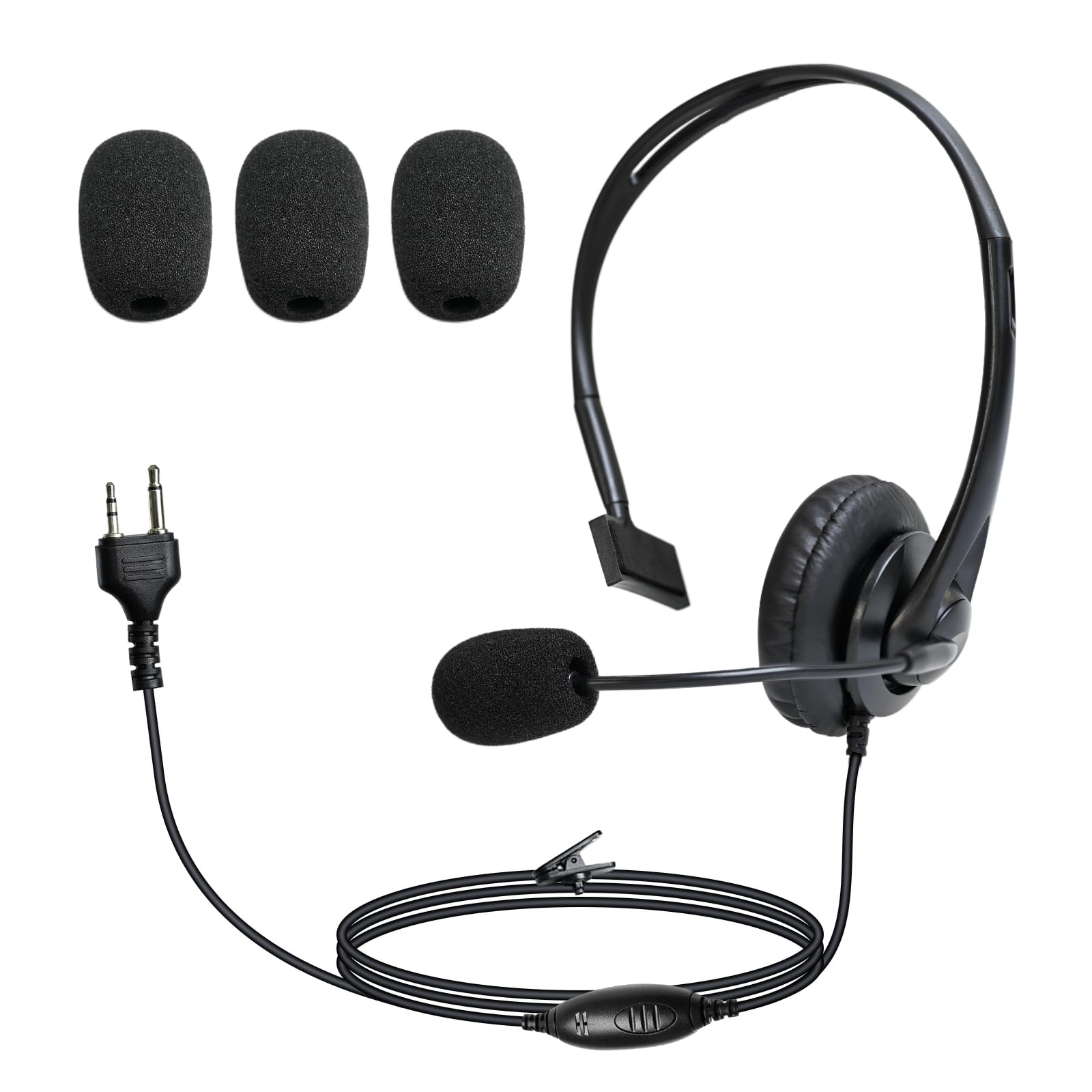 Over Ear 2 Pin Headsets Boom Mic Headphone Small Earmuff Radio Earpiece for Midland/Alan/FRS Radio gxt x-tra xtra x Talker gmrs gtx1000 1050