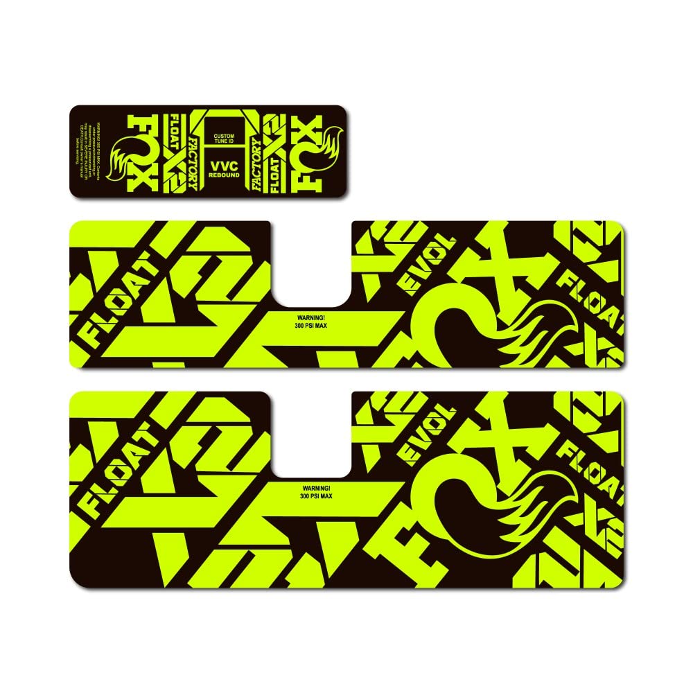 Star Sam Fluorescent Yellow Stickers Compatible With Fox Float X2 2021 1 Cm