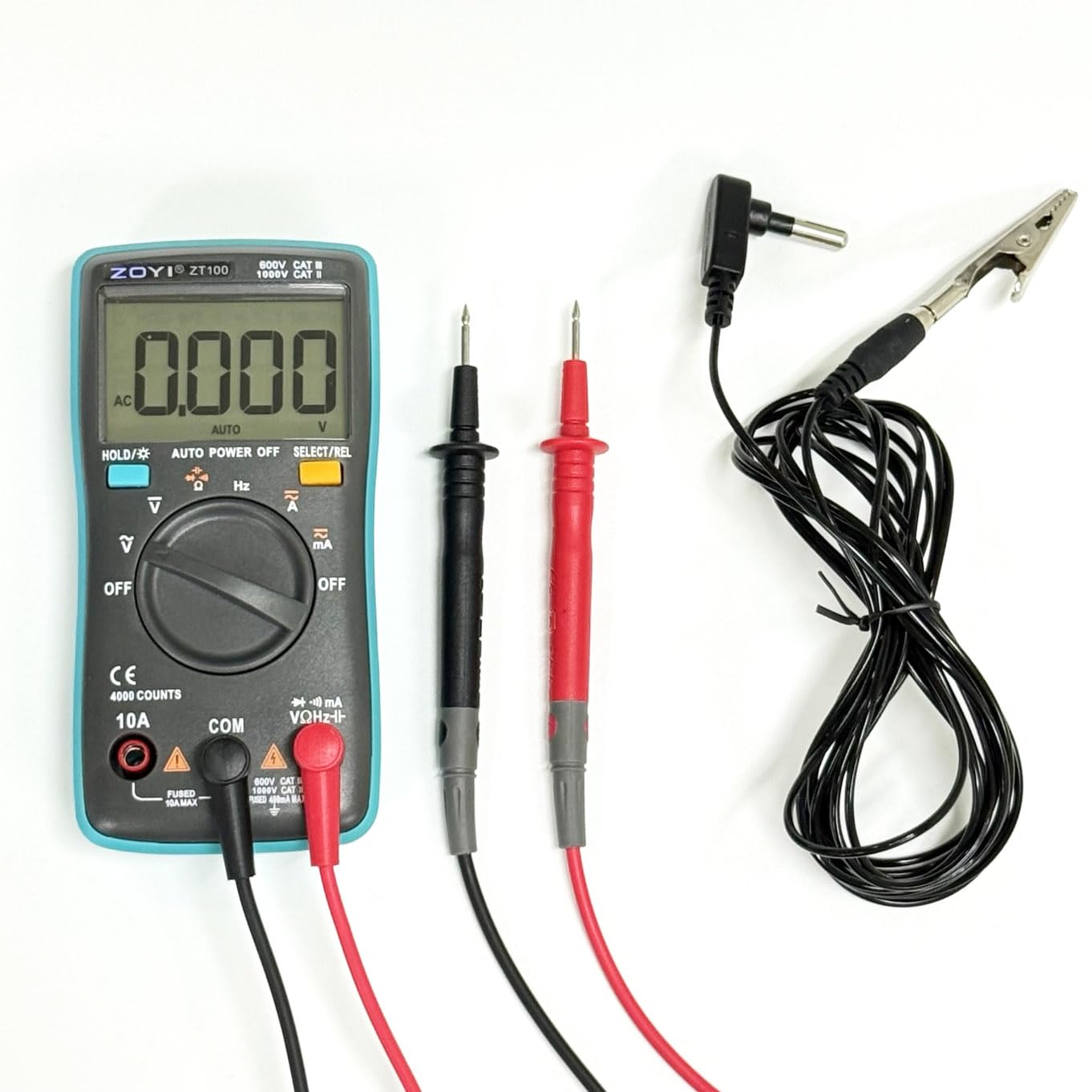 Digital Multimeter(Ground Wire Included)- Measure Human Body Voltage, Check grounding Effect