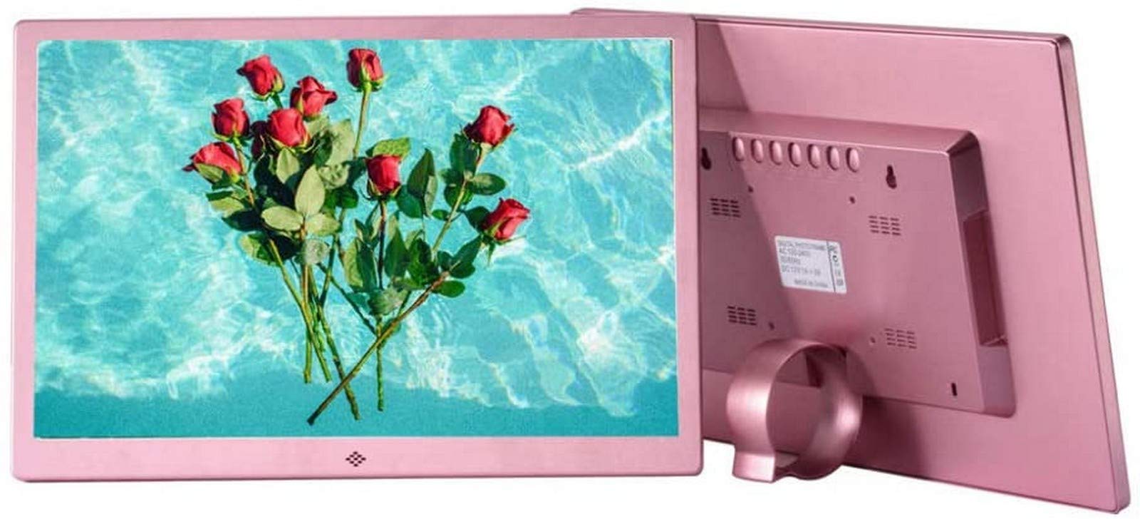 MYUYEE 15.4-Inch Digital Photo Frame, 1280X800 Full Hd Ips Screen, Hdmi Input, 1080P Video Playback, Black. (Rosegold-15 Inch)