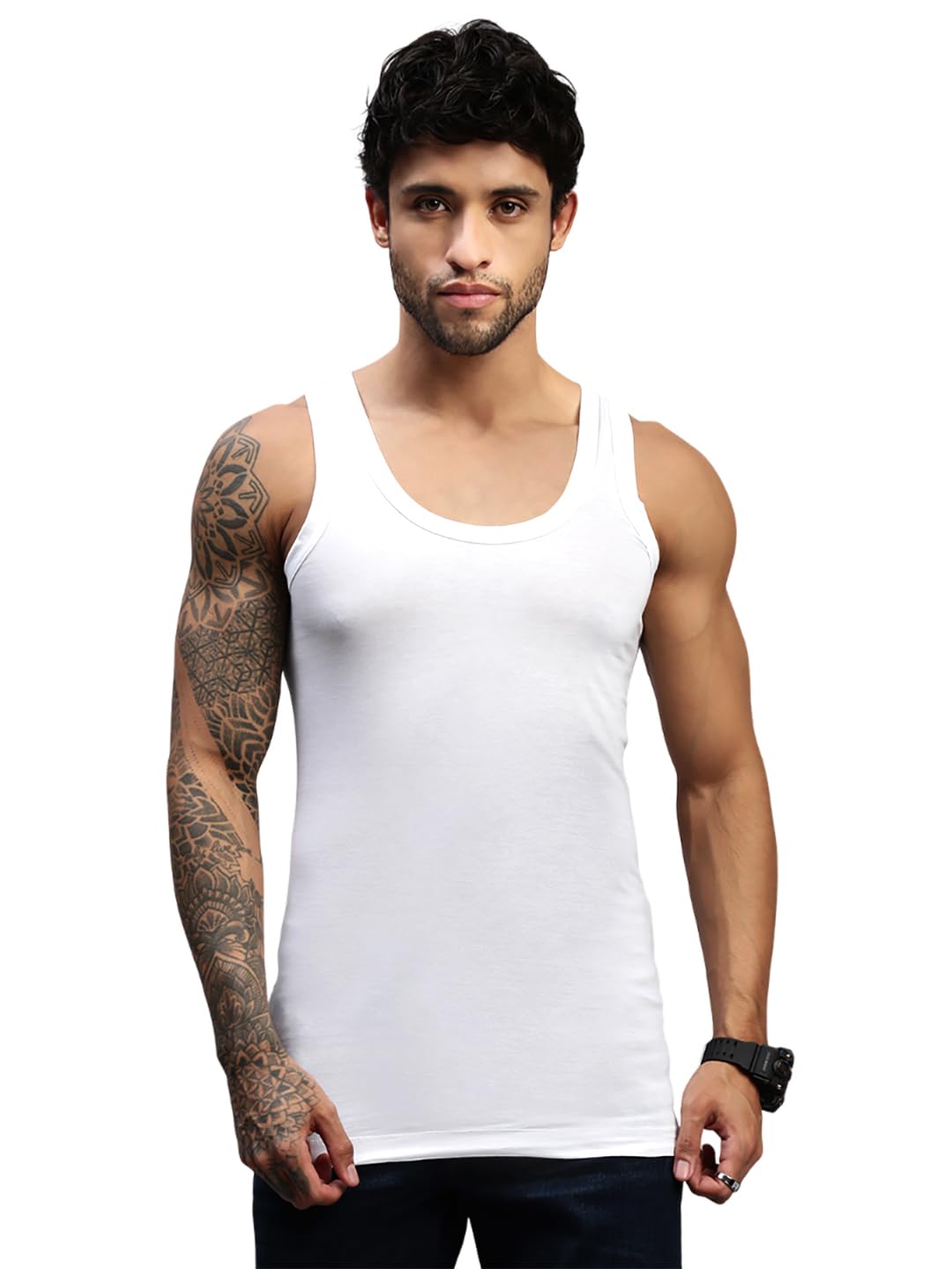 lux nitro Ultima Men’s Premium Cotton Vest| Feather-Soft, Breath-Light, Moisture-Absorbent Vest for Daily Comfort – White-picture-36