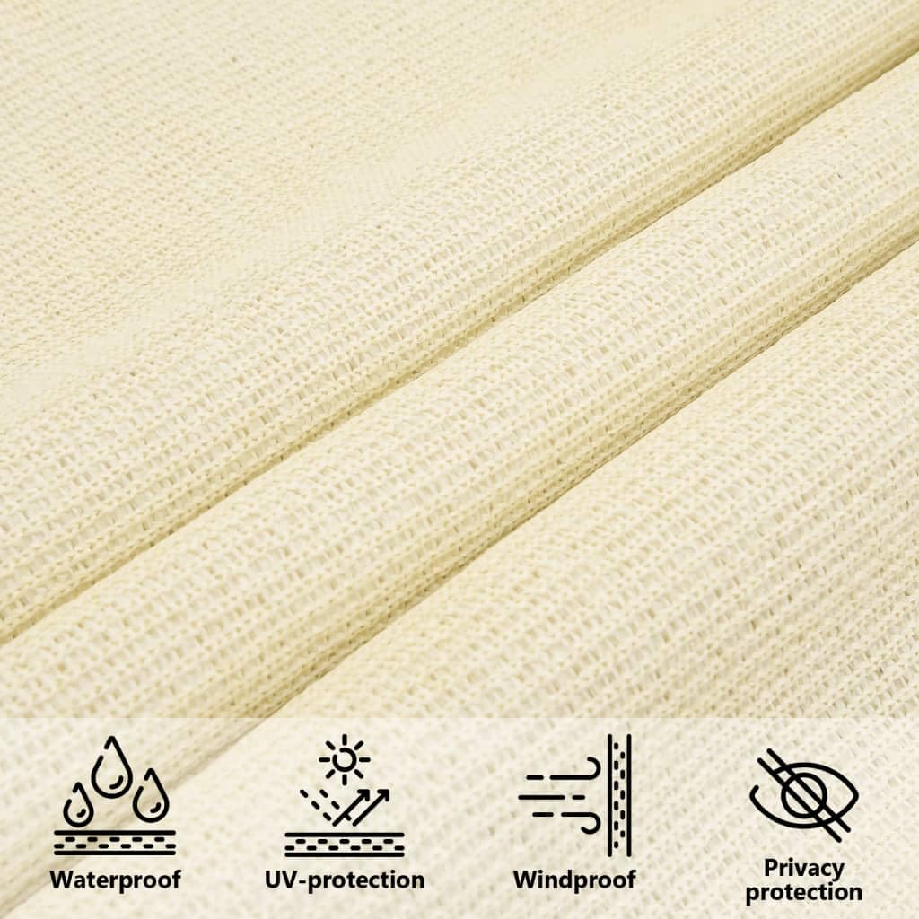 vidaXL Vela Parasole 160 g/m² Crema 4x7 m in HDPE
