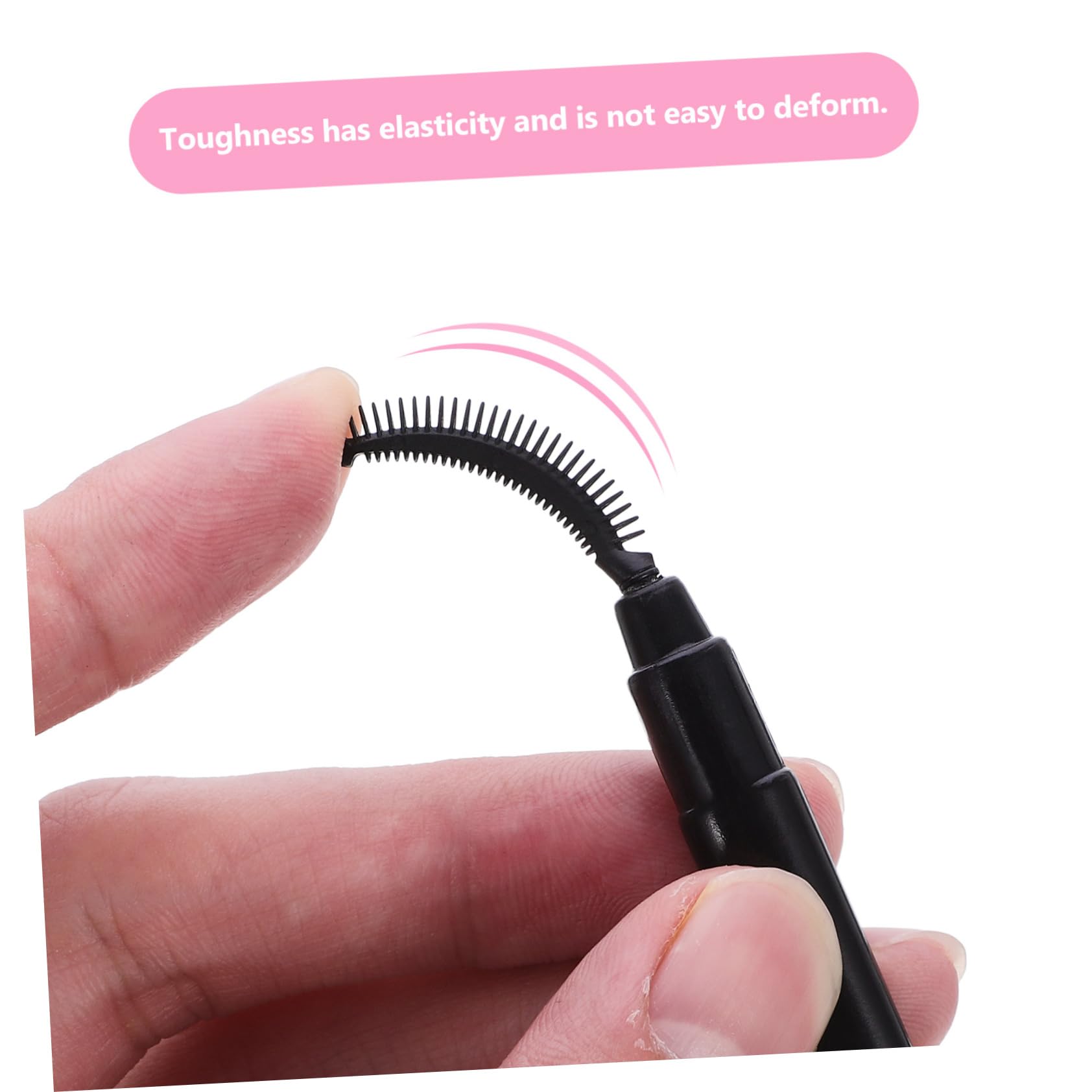 MERRYHAPY 6pcs Soft Silicone Mascara Brush Lash Brush Applicator for Eyelash Extensions Portable Travel Makeup Tools