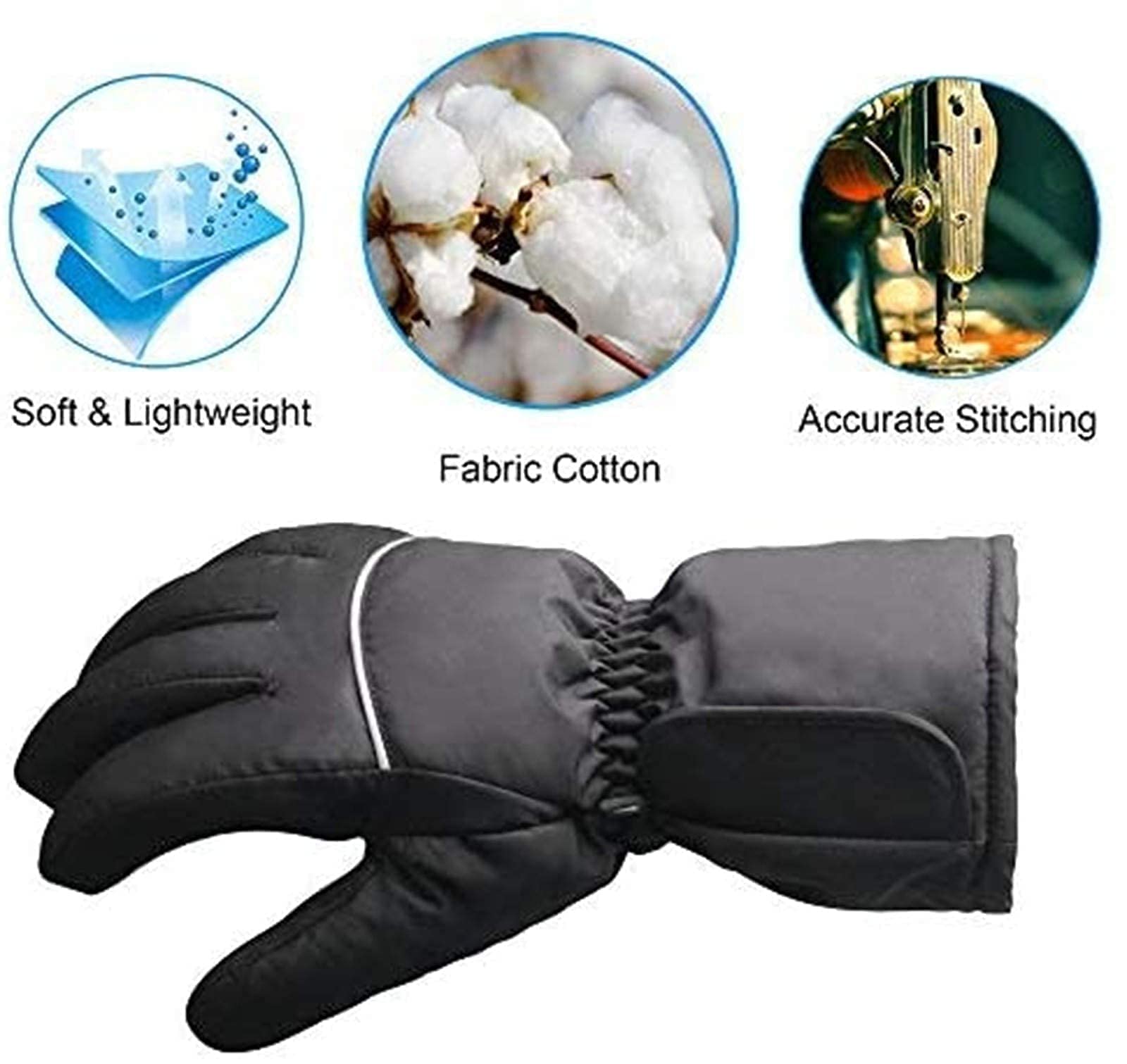 SBTXHJWCGLD Guanti riscaldati con Batteria Ricaricabile, Guanti riscaldanti elettrici Guanti Termici Invernali Guanti Caldi Touchscreen per Sport all'Aria Aperta Ciclismo Equitazione Sci Patti
