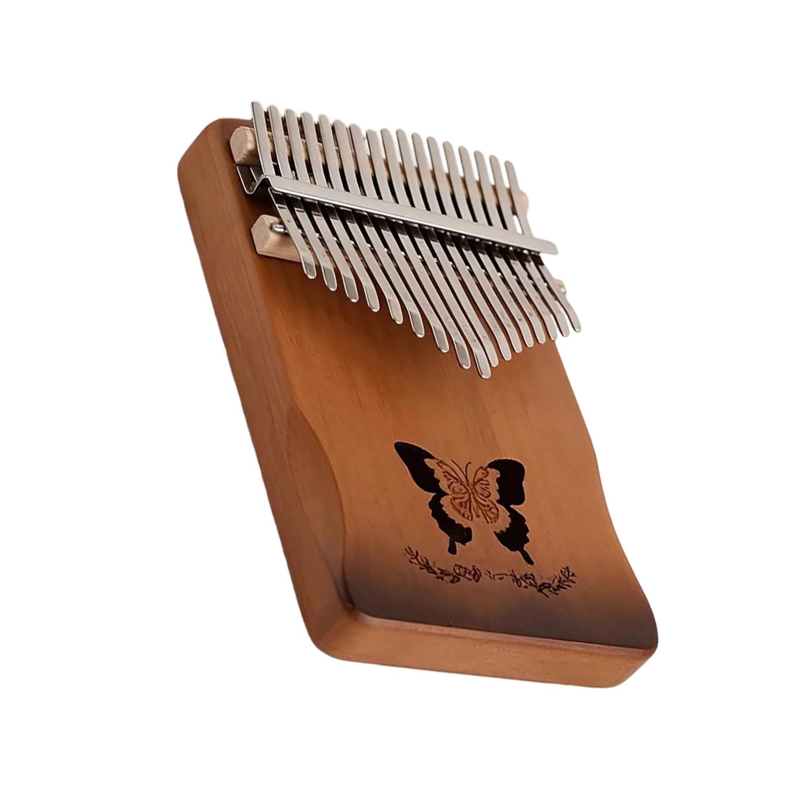 Kalimba Set 17 21 Teclas Afinación Manual Instrumento Musical Portátil(17 Keys Brown)