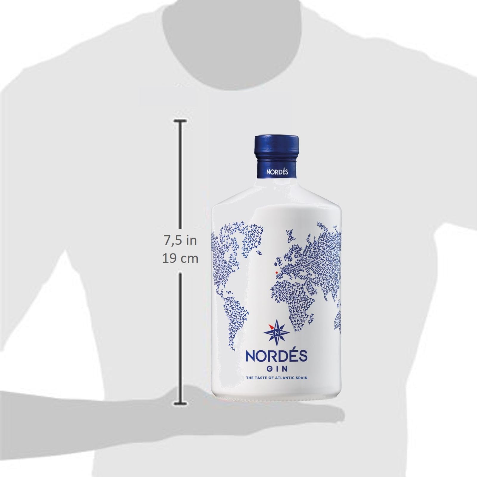 Nordés, Ginebra premium, 1 botella 70 cl (Paquete de 2)