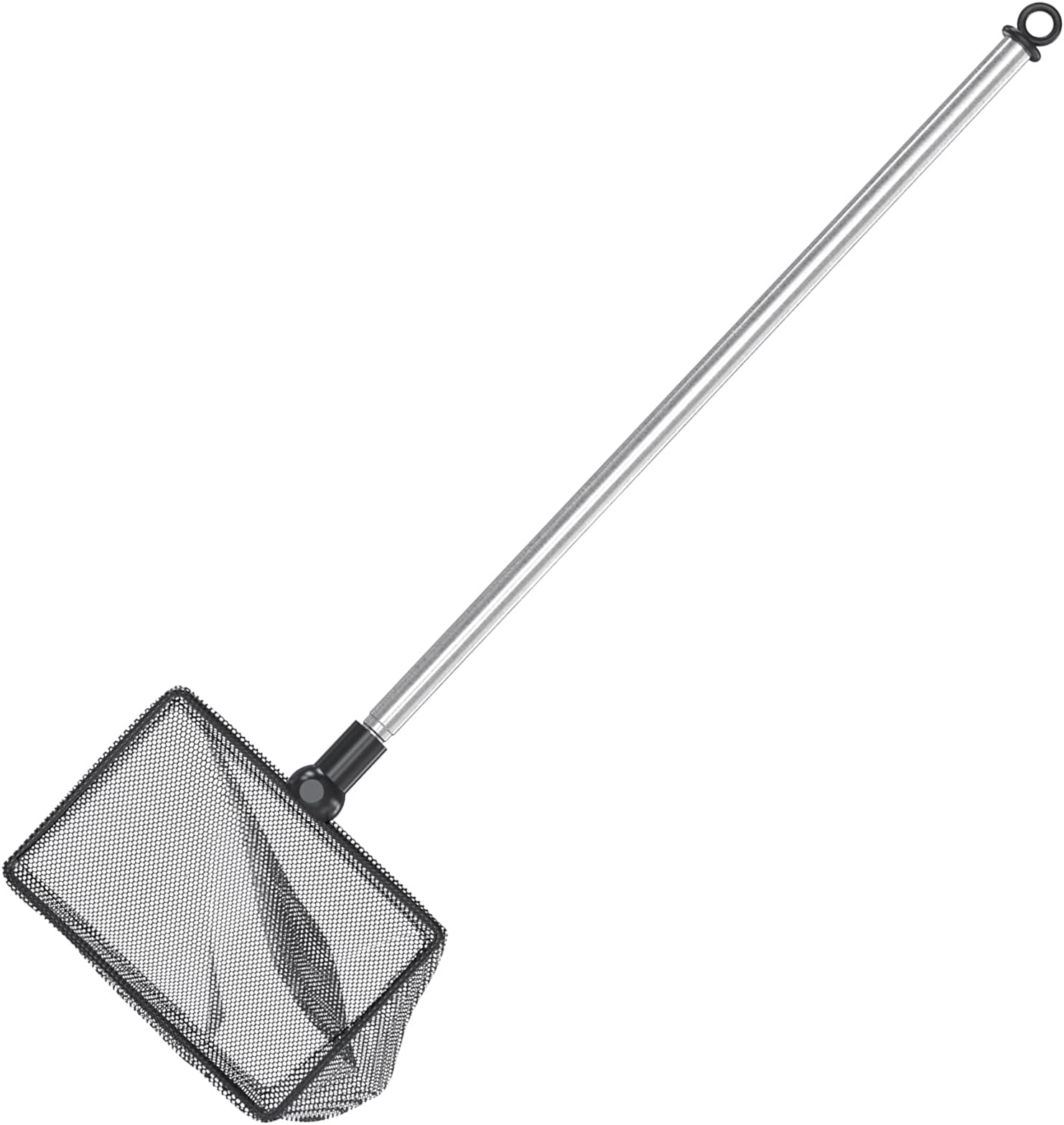 Pawfly 4 Inch Small Aquarium Fish Net with Extendable 9-24" Long Handle for Betta Fish Tank