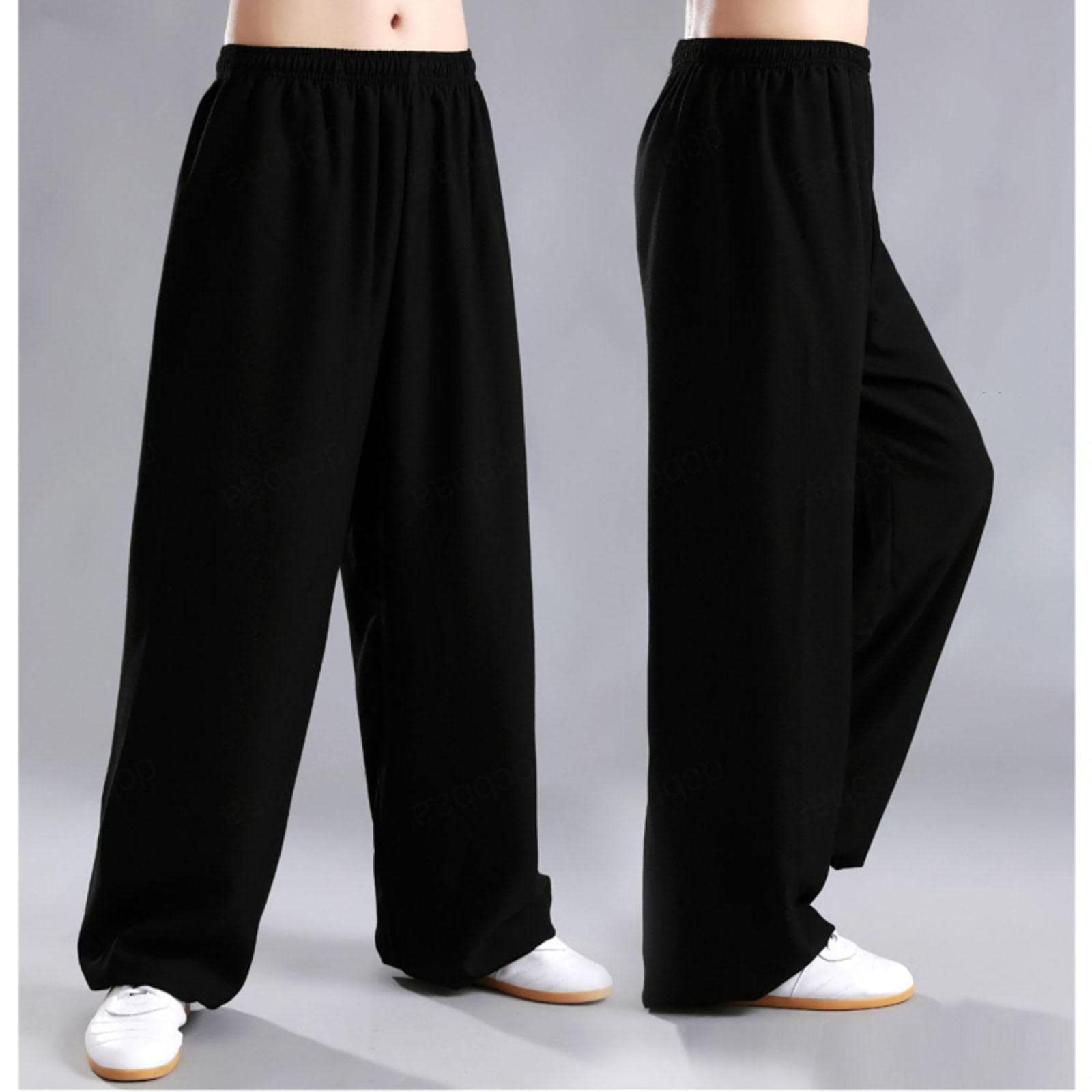 Cotone di Lino Kung Fu Tai Chi Pantaloni Wushu Arti Marziali Wing Chun Abbigliamento Pantaloni Allenamento