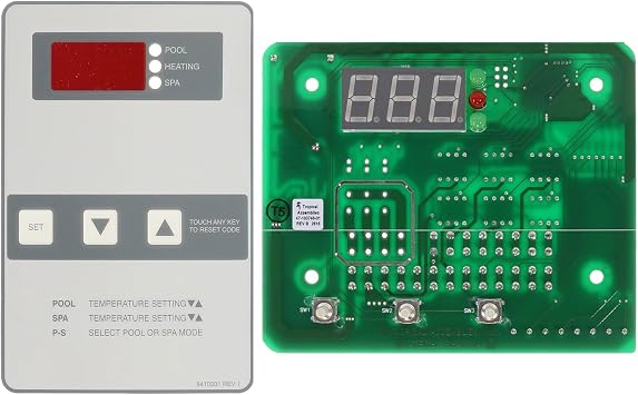 H000029 Compatible with Raypak Heat Pump Digital Control Board and Panel Label Model R5350,R6350,R8350,2350ti,3350ti,4350ti,5200,6200,8200,6300,6300ti,8300ti Series Pool and Spa Heaters