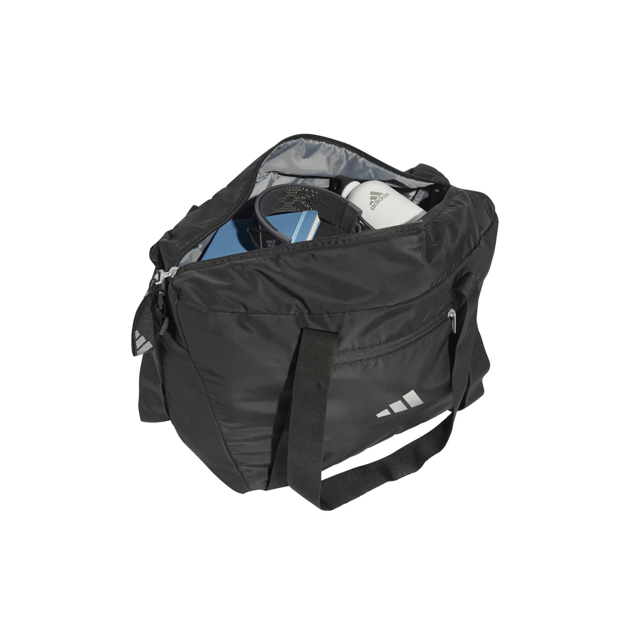 adidas Damen Adidas Sport Bag Duffel Bag, Black/Silver met., One Size