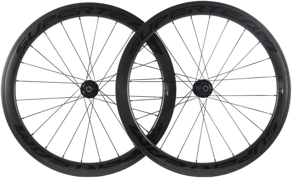 Superteam 50mm Disc Brake Road Bicycle Wheelset 700c 25mm Carbon Clincher Wheel