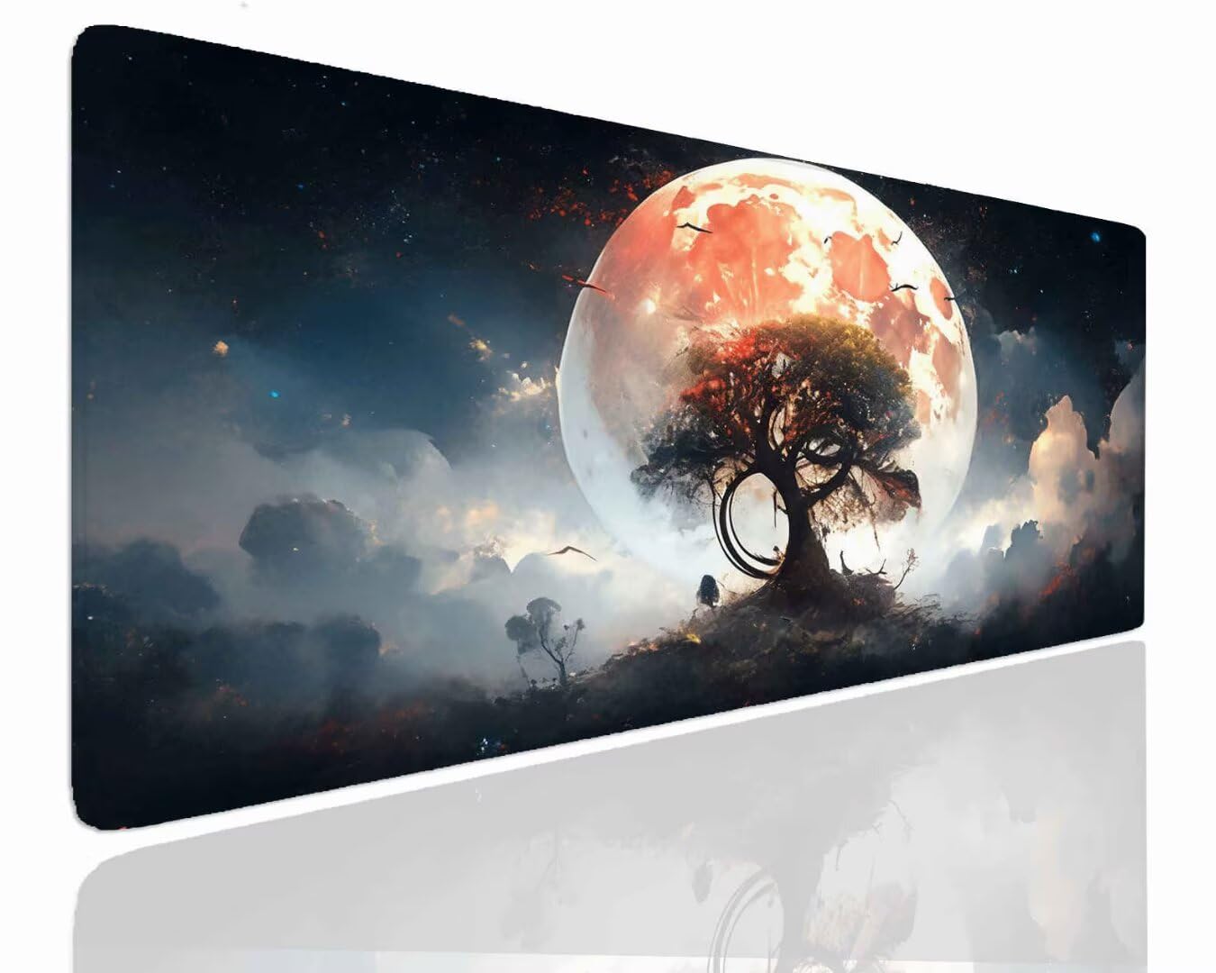 Alfombrilla Ratón XXL Gaming, Alfombrilla Escritorio 900x600x4mm, Mouse Pad Mat XXL Antideslizante, Alfombrilla Raton Base de Goma Tapete Rato Gamer Mousepad XXL para PC, Oficina Earth J-316