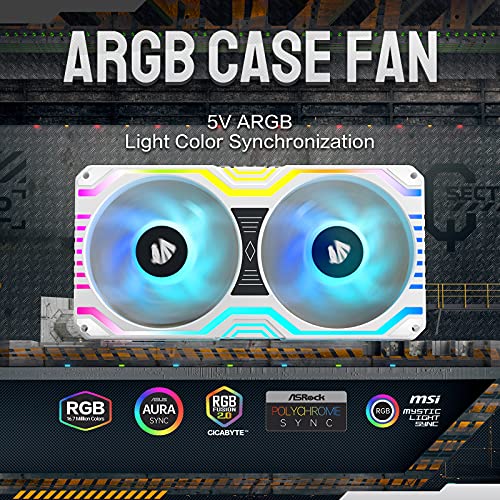 Image of ASIAHORSE Matrix-White 48 Addressable RGB LEDs 240MM All-in-One Square Frame Integrated Fan with MB Sync /Analog Controller, Integrated PWM Control Fan for Computer Case and Liquid Cooling System