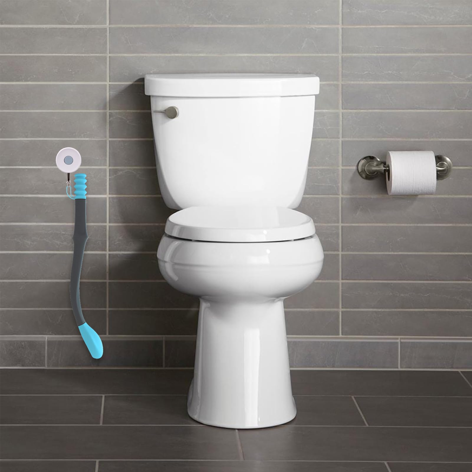 Aides de toilette pour l'essuyage - Longue portée - Aide à l'essuyage des fesses - Aide à l'essuyage confortable - Lingettes humidifiées - Longue poignée pour personnes âgées, femmes enceintes