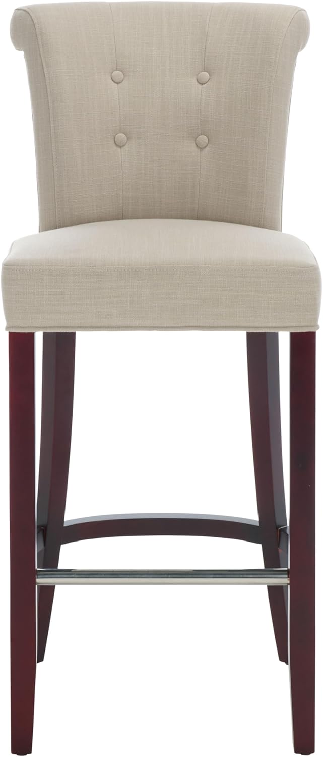 Safavieh Hudson Collection Addo Sand Linen 29.7-inch Bar Stool