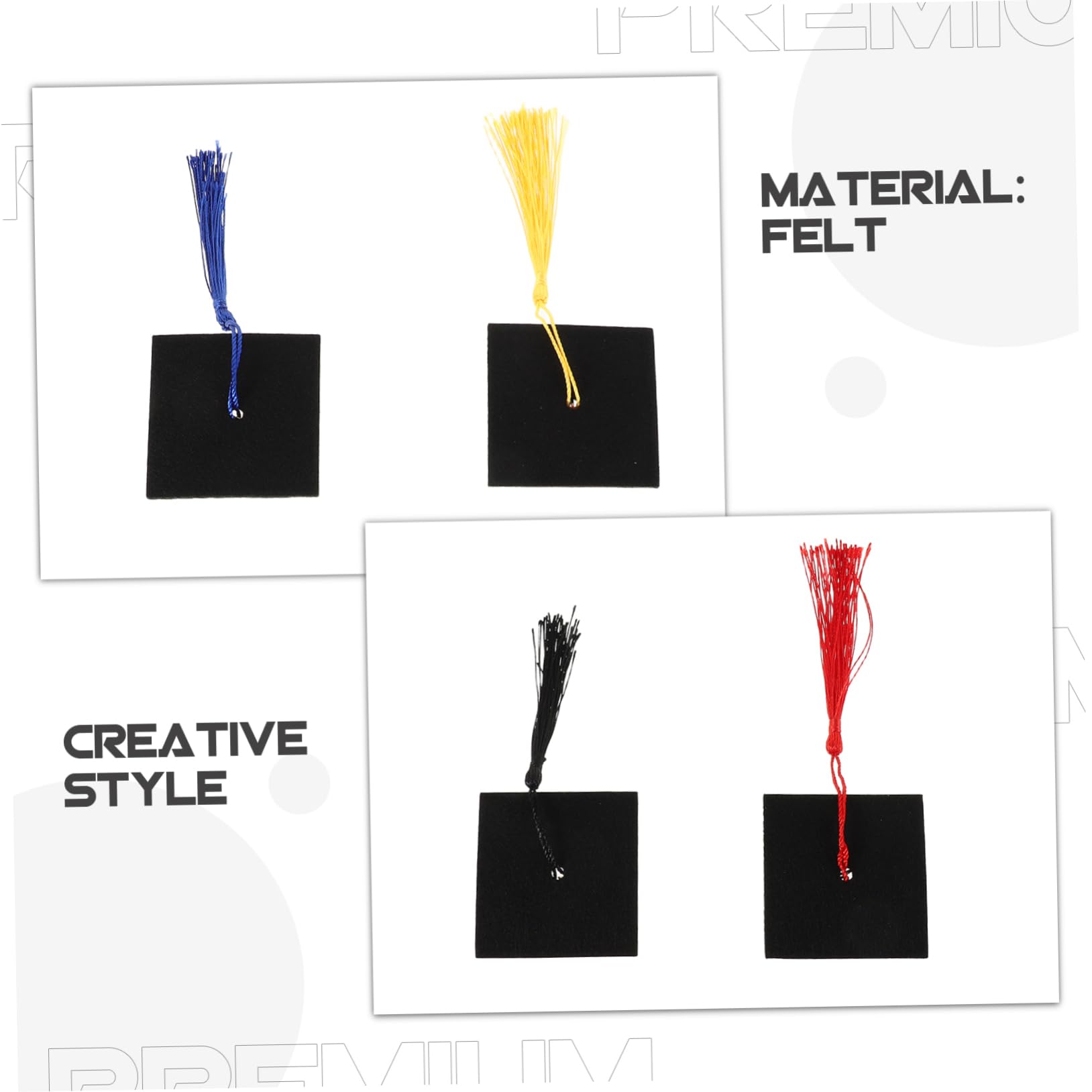 Lot De 4 Mini Chapeaux Cylindriques Noirs - Accessoires Créatifs Pour Cheveux, Poupées, Déco De Boîte Cadeau - UPKOCH - 9