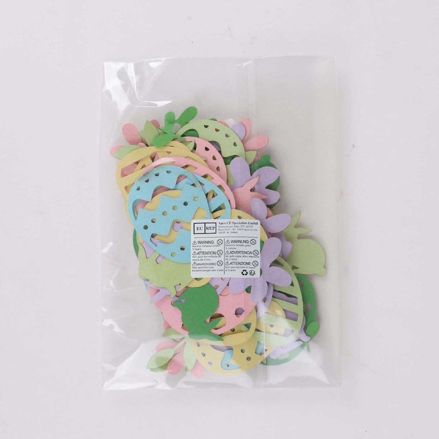 100 x Confetti for Easter Egg Rabbit Flower Leaf Decoration Easter Party Gift, 1D34CCDC