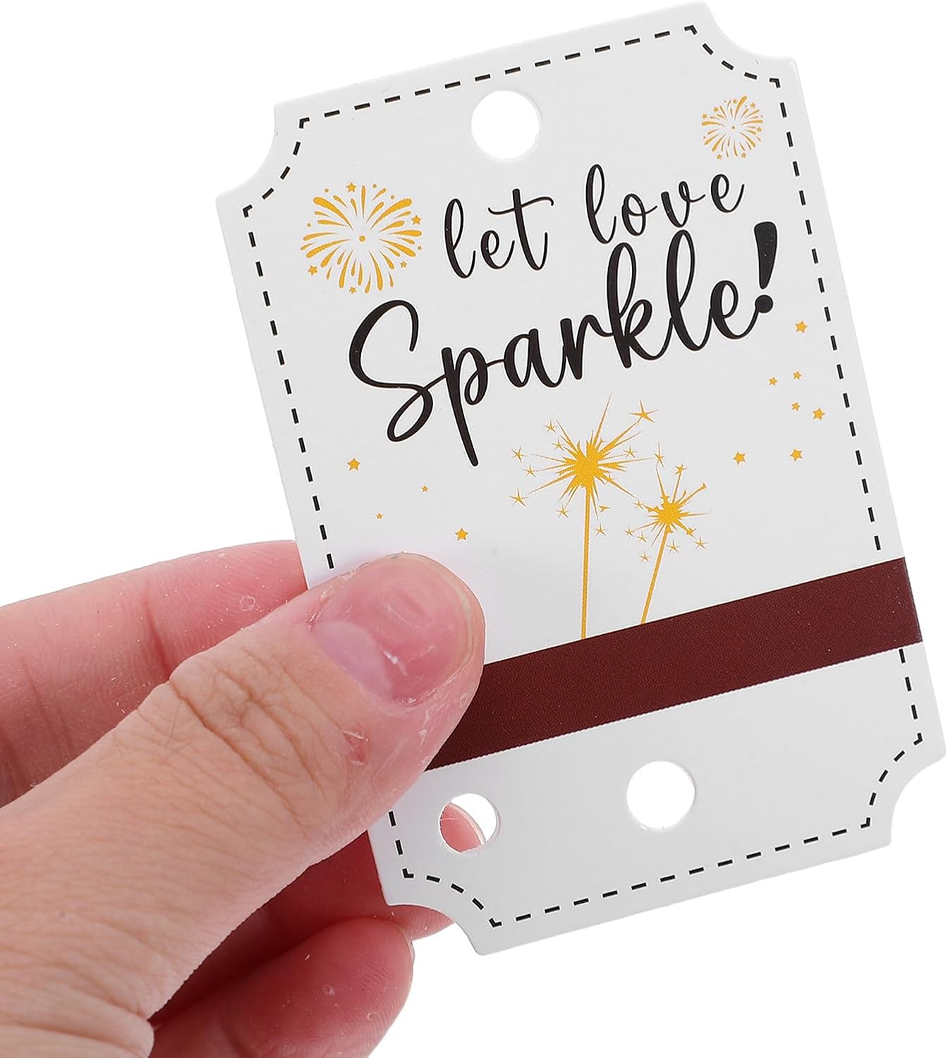 GALPADA 50pcs Vintage Paper Wedding Favor Tags with Holes, Blank Portable Paper Label Cards for Wedding Party Favor Gift Wrapping, Elegant Decorative Detail, for Crafts and Holiday Present image 4